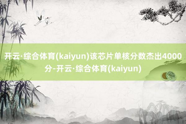 开云·综合体育(kaiyun)该芯片单核分数杰出4000分-开云·综合体育(kaiyun)