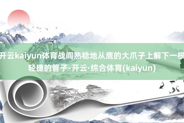 开云kaiyun体育战阎熟稔地从鹰的大爪子上解下一根轻捷的管子-开云·综合体育(kaiyun)