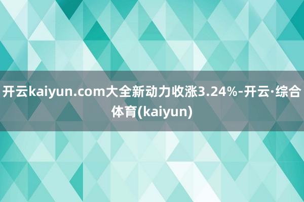开云kaiyun.com大全新动力收涨3.24%-开云·综合体育(kaiyun)