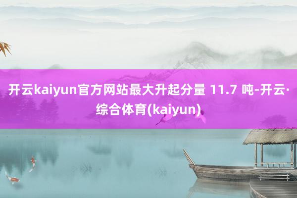 开云kaiyun官方网站最大升起分量 11.7 吨-开云·综合体育(kaiyun)