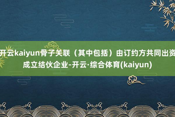 开云kaiyun骨子关联（其中包括）由订约方共同出资成立结伙企业-开云·综合体育(kaiyun)
