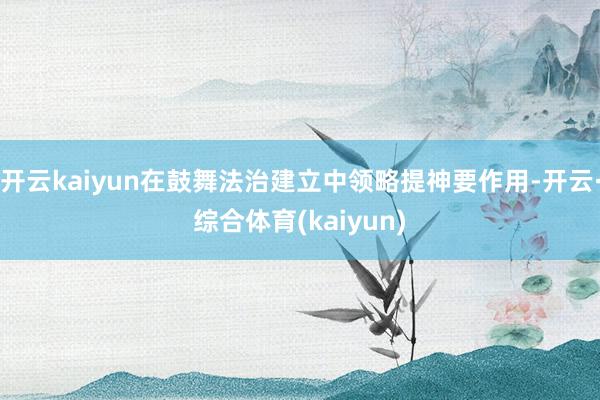 开云kaiyun在鼓舞法治建立中领略提神要作用-开云·综合体育(kaiyun)