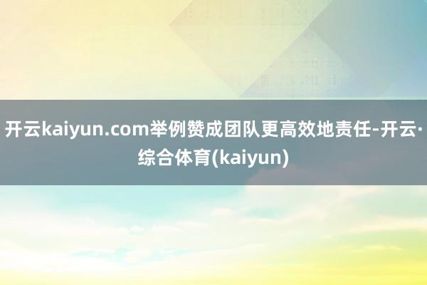 开云kaiyun.com举例赞成团队更高效地责任-开云·综合体育(kaiyun)