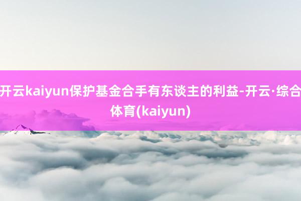开云kaiyun保护基金合手有东谈主的利益-开云·综合体育(kaiyun)