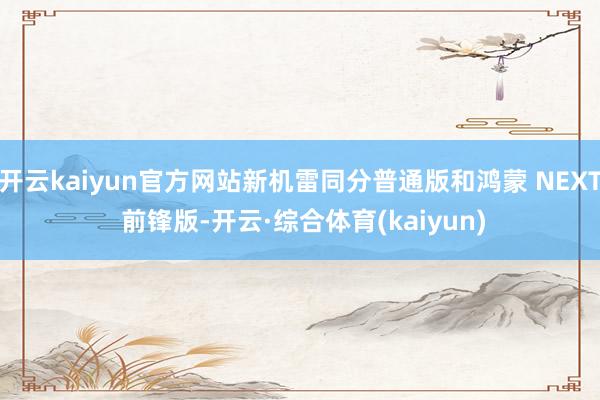 开云kaiyun官方网站新机雷同分普通版和鸿蒙 NEXT 前锋版-开云·综合体育(kaiyun)