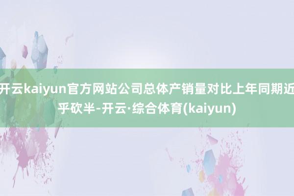 开云kaiyun官方网站公司总体产销量对比上年同期近乎砍半-开云·综合体育(kaiyun)