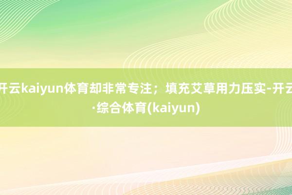 开云kaiyun体育却非常专注;填充艾草用力压实-开云·综合体育(kaiyun)