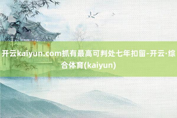 开云kaiyun.com抓有最高可判处七年扣留-开云·综合体育(kaiyun)