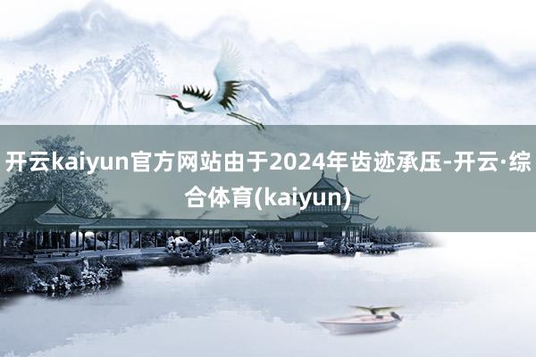 开云kaiyun官方网站由于2024年齿迹承压-开云·综合体育(kaiyun)