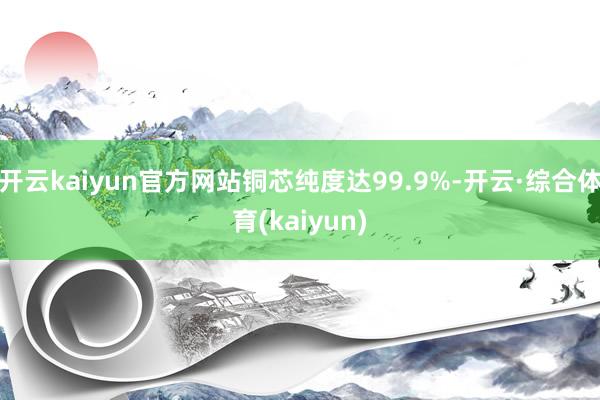 开云kaiyun官方网站铜芯纯度达99.9%-开云·综合体育(kaiyun)